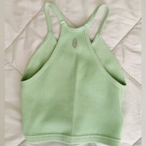 FP Movement by Free People Light Green Ribbed Tank Top